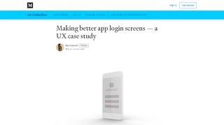 
                            7. Making better app login screens — a UX case study - UX Collective