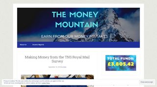 
                            8. Making Money from the TNS Royal Mail Survey - The Money Mountain
