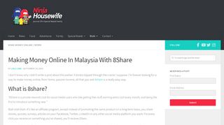 
                            8. Making Money Online In Malaysia With 8Share - Ninja Housewife