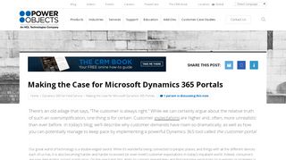 
                            3. Making the Case for Microsoft Dynamics 365 Portals | PowerObjects ...