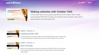 
                            3. Making websites with October CMS - Watch + Learn