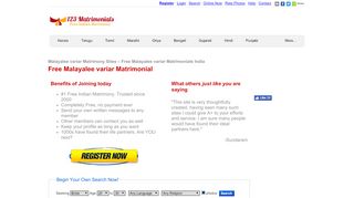 
                            9. Malayalee variar Matrimony Sites – Free Malayalee …