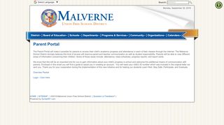 
                            3. Malverne Union Free School District District | Parent Portal