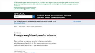 
                            9. Manage a registered pension scheme - GOV.UK