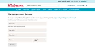 
                            4. Manage Access | Account Home | Walgreens
