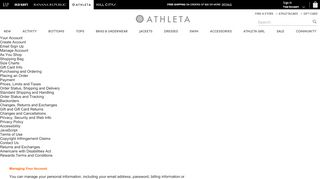 
                            4. Manage Account | Athleta