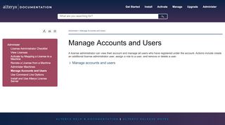 
                            1. Manage Accounts and Users - Alteryx Help and Documentation