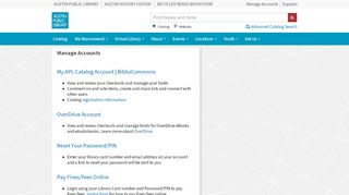 
                            2. Manage Accounts | Austin Public Library