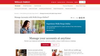 
                            4. Manage Accounts with Wells Fargo Online®