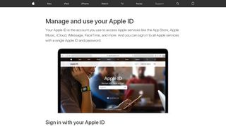 
                            9. Manage and use your Apple ID - Apple Support