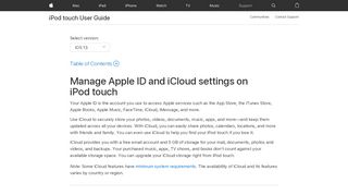 
                            9. Manage Apple ID and iCloud settings on iPod touch - Apple ...