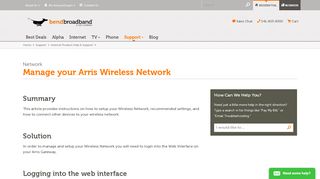 
                            4. Manage Arris Wireless Network | BendBroadband