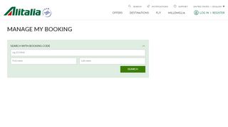 
                            4. Manage my booking - Alitalia