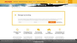 
                            2. Manage My Booking | Pegasus Airlines - flypgs.com