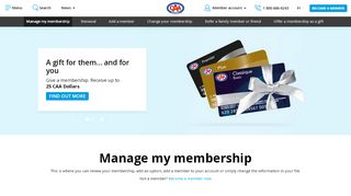 
                            6. Manage my membership - CAA-Québec | Automobile ...