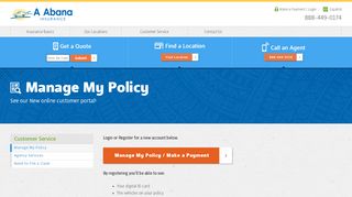 
                            2. Manage My Policy - A-Abana Auto Insurance