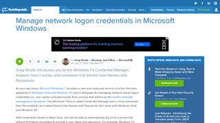 
                            3. Manage network logon credentials in Microsoft Windows ...