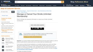 
                            4. Manage or Cancel Your Kindle Unlimited Membership - amazon.com