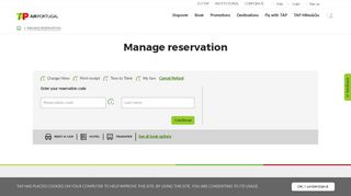 
                            9. Manage reservation | TAP Air Portugal