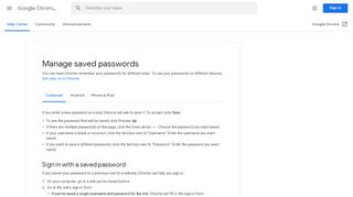 
                            2. Manage saved passwords - Computer - Google …