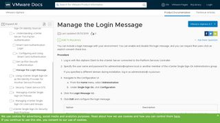 
                            6. Manage the Login Message - VMware Docs