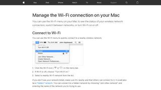 
                            2. Manage the Wi-Fi connection on your Mac - Apple Support