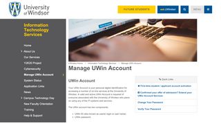 
                            7. Manage UWin Account | Information Technology Services