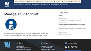 
                            4. Manage Your Account | Louisville Water Company