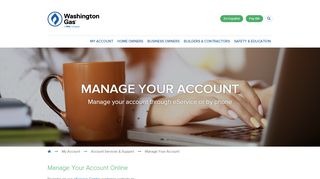 
                            1. MANAGE YOUR ACCOUNT - Washington Gas