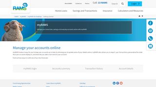 
                            6. Manage your Accounts Online with myRAMS | RAMS