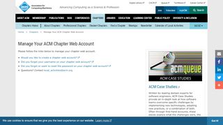 
                            3. Manage Your ACM Chapter Web Account - acm.org