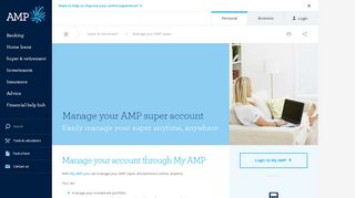 
                            2. Manage your AMP super account - AMP