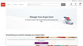 
                            3. Manage your Argos Card