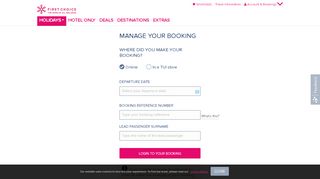 
                            7. MANAGE YOUR BOOKING - First Choice