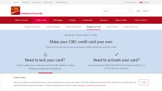 
                            7. Manage Your Card | Credit Cards | CIBC