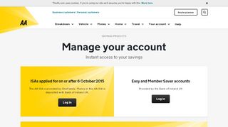 
                            8. Manage your Cash ISA savings account online | AA