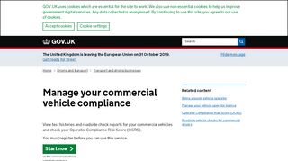 
                            4. Manage your commercial vehicle compliance - GOV.UK
