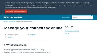 
                            4. Manage your council tax online - Leeds City Council