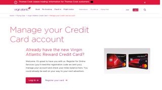 
                            8. Manage your Credit Card account | Virgin Atlantic