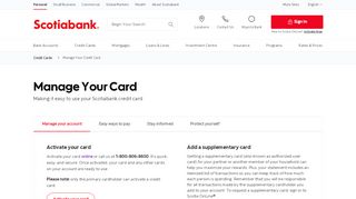 
                            4. Manage Your Credit Card - Scotiabank Global Site