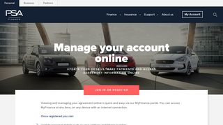 
                            3. Manage Your Finance Agreement Online | PSA Finance UK