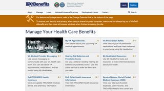 
                            6. Manage Your Health Care - VA/DoD eBenefits