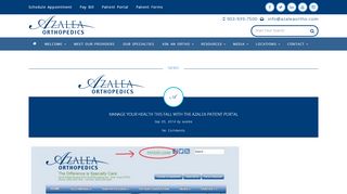 
                            2. Manage your health this fall with the Azalea Patient Portal