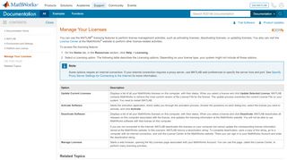 
                            1. Manage Your Licenses - MATLAB & Simulink