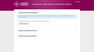 
                            4. Manage your login account at Karolinska Institutet