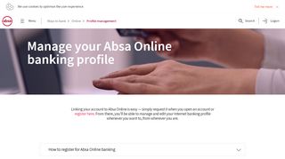 
                            4. Manage your online banking profile - Absa