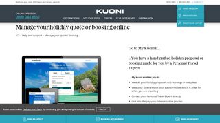 
                            1. Manage your quote / booking - Kuoni Travel