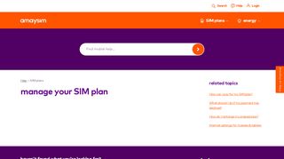 
                            4. manage your SIM plan | amaysim