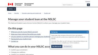 
                            2. Manage your student loan at the NSLSC - Canada.ca