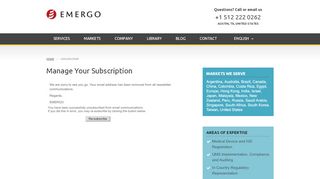 
                            3. Manage Your Subscription - Emergo